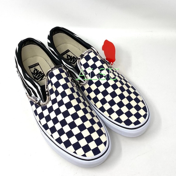 VANS Customaed Classic Slip On Checker Fire Men’s - Picture 5 of 10